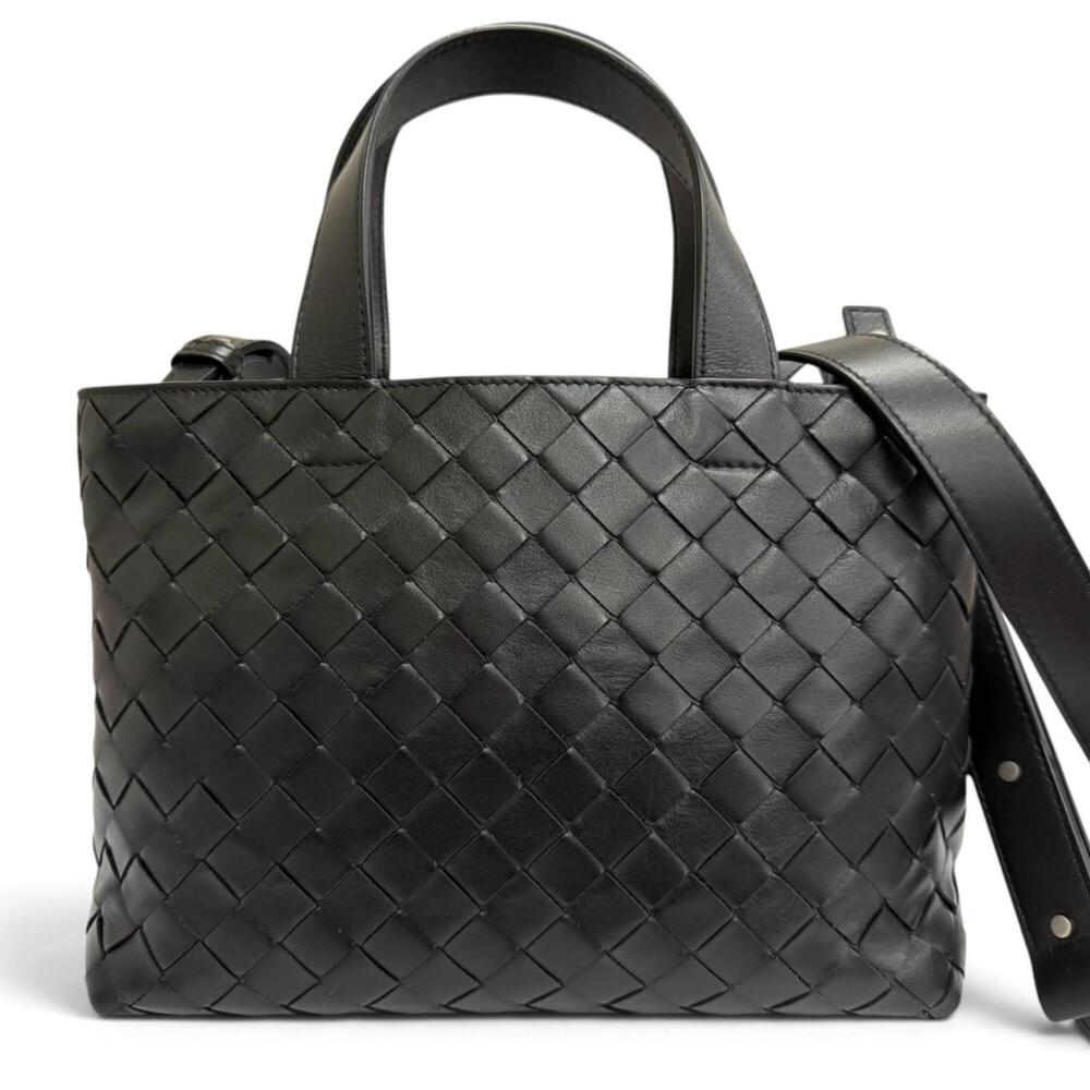 BOTTEGA VENETA 855504 Calf Leather Intrecciato 2-Way Mini Tote Bag/Shoulder B...